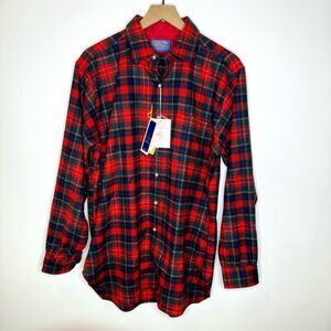 Pendleton NWT *flaws* vintage Authentic Christie Tartan Red Plaid Wool Sz Large